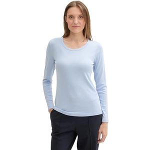 TOM TAILOR T-shirt met lange mouwen voor dames, 11270 - Kentucky Blue, L
