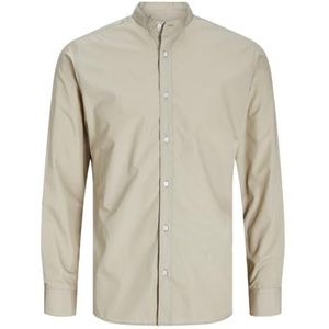 JJJOE Shirt LS Plain Mao, Pure kasjmier, L