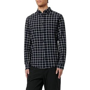 FJALLRAVEN 82979-555-113 Övik Flannel Shirt M T-Shirt Heren Dark Navy-Chalk White Maat XS, Donker Navy-Chalk White, XS