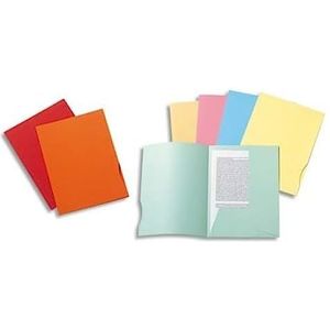 Exacompta Super 250 Pack van 50 mappen voor A4-papier - 2 flappen, 24 x 32 cm 24 x 32 gemengde kleuren