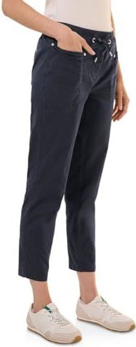 Cecil - Dames Broek - Blauw - Katoenmix - Loose Fit