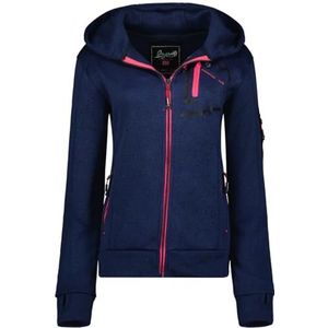 Geographical Norway Telectra Lady Warme fleece voor dames, warm, ritssluiting, jas, herfst, winter, lente, warm, lange mouwen, trui, bont, zacht, comfortabel, outdoor (marineblauw 2XL), Marineblauw,