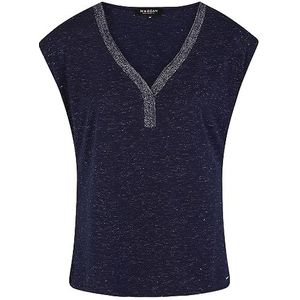 Morgan T-shirt met korte mouwen en nekband, Blauw (marine), XS