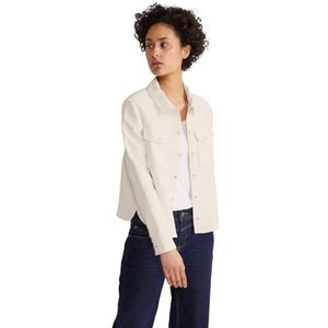 Street One Dames Short Corduroy Overshirt Coat, Lucid White, 46