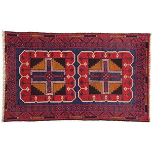 Eden Plastic Kezil tapijt met de hand geknoopt, katoen, meerkleurig, 84 x 133 cm