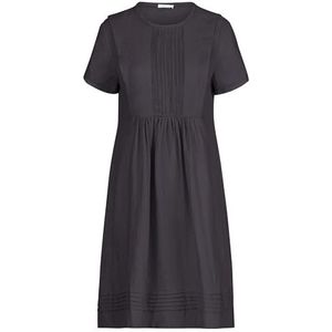 Mint & Mia Linnen midi-jurk van hoogwaardig linnen met vrouwelijke stijl, blauw, 42