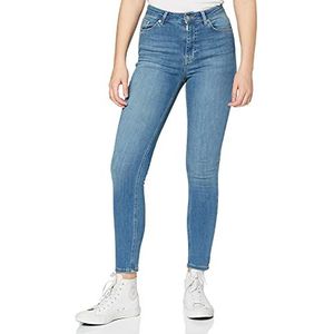 NA-KD Skinny jeans met hoge taille voor dames, Mid Blauw, 36