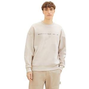TOM TAILOR Denim Sweatshirt voor heren, 27609 - Koud Beige, L