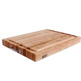 Boos Block BBQ snijplank met roestvrijstalen handgrepen en sapgroef – hakblok – professionele snijplank – geschikt voor levensmiddelen – 61 x 46 x 6 cm