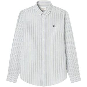 SPRINGFIELD Linen Stripes European Flax Herenhemd, Ivoor, M