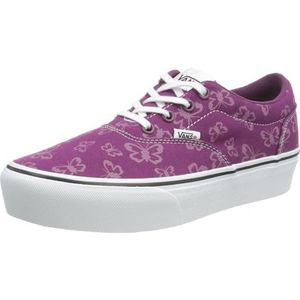 Vans Doheny Platform Sneaker voor dames, Vlinder Donker Paars, 41 EU