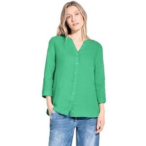 Cecil Dames Linen_Solid Color Blouse, Juicy Apple Green, L