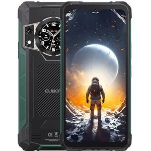 CUBOT KingKong ACE 2 - Smartphone met 6,56"" HD+ scherm, 16GB (6GB+10GB) RAM en 128GB ROM, Drievoudige Camera 48 MP, 5100mAh batterij, Android 14, Octa-Core G85-processor, Kleur Zwart+Groen