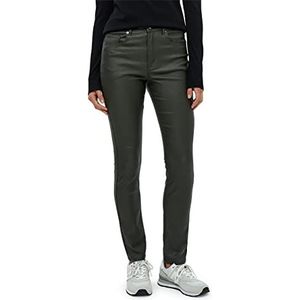 Peppercorn Sibbir Mid Waisted Slim Coated Pant | Groene Broek Dames | Lente Broek Voor Vrouwen UK | Maat 12