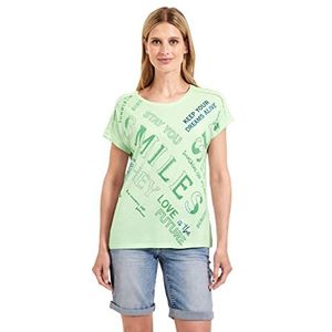 Cecil Shirt met korte mouwen bedrukt, Fresh Salvia Green, M