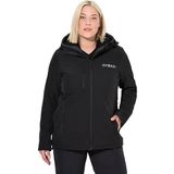 Ulla Popken - Softshell Jas - Zwart - Licht Gevoerd - Met Capuchon
