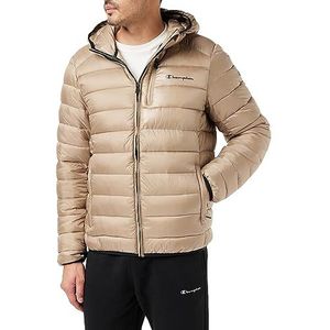 Champion Legacy Outdoor Chintzed Poly Plain Woven Hooded Jacket voor heren, Marrone Sabbia/Nero, M