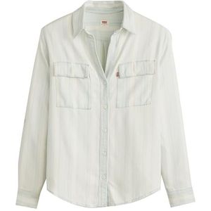 Levi's Doreen Utility Shirt Colette Stripe Ecru, Colette Stripe Ecru, XS