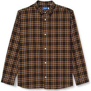 Bestseller A/S Heren Jorjoshua Check Shirt Ls Vrijetijdshemd, chocolate brown, L