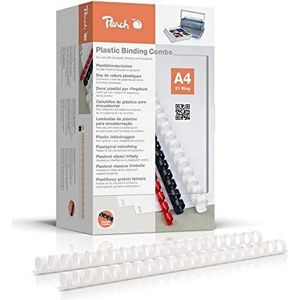 Peach Plastic bindruggen A4-20mm - 175 vellen - 100 stuks - wit - PB420-01