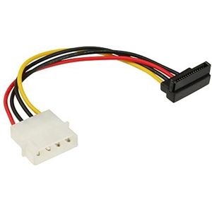 InLine® 29670W SATA stroomadapterkabel, 1x 13,34cm (5,25"") aansluiting op 15-pol SATA stekker, naar beneden gebogen