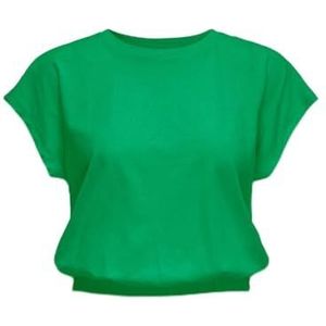 ONLY Dames ONLMAY S/S Cropped Box JRS Top, Kelly Green, L, Kelly Green, L