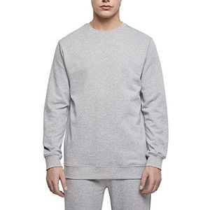 Build Your Brand Heren sweatshirt Basic Crewneck Sweater, pullover voor mannen verkrijgbaar in vele kleuren, maten XS - 5XL, Heather Grey, 4XL
