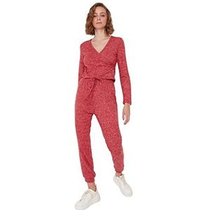 Trendyol Broek - Grijs - Relaxed, Bordeaux, XS