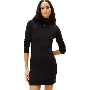TOMMY JEANS - TJW ESS TURTLENECK SWEATER DRESS - Sweatjurk - Zwart