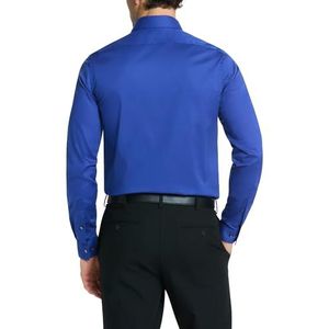 Van Heusen Men's Dress Shirt Slim Fit Flex Collar Stretch Solid, Royal Blue, 15"" Neck 32""-33"" Sleeve