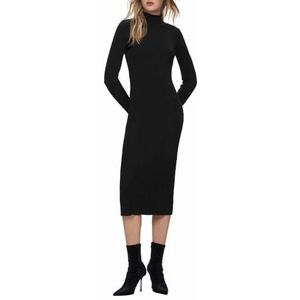 LTB Jeans Befelo Damesjurk in zwart, gemaakt van wol-polyestermix, maat XXL, zwart, XXL