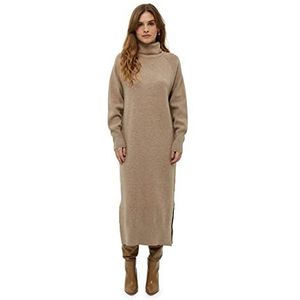 Peppercorn Dames Rosalia Roll Neck Bruin UK | Herfstjurken | Maat S, 0273M Warm Sand Melange, S, 0273m Warm Zand Melange, S