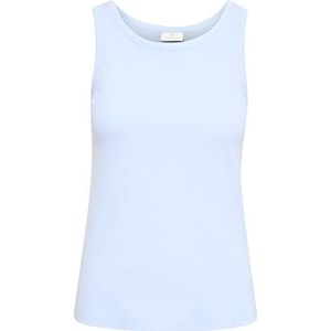 KAFFE Dames Rib Tank Top Mouwloos Basic Shirt, Cashmere Blue