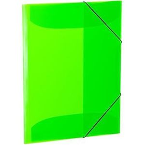 HERMA 19699 Verzamelmap A3 doorschijnend neon groen, kinderhoekspanner-map van kunststof met binnenkleppen en elastiek, stevige omslagmap van plastic, voor jongens en meisjes