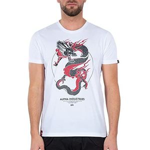 Alpha Industries Heritage Dragon T Shirt voor heren White