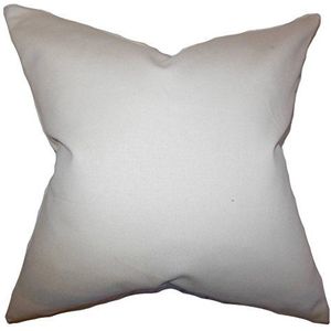 The Pillow Collection Mabel Solide kussenhoes Khaki, katoenbruin, 13985 x 13985 x 4891 cm