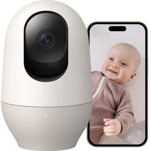 nooie Camera met micro-SD-kaart, 32 GB, bewakingscamera, wifi, voor binnen, 1080p, IP-camera, 360° pan/tilt, nachtzicht, bidirectionele audio, bewegingstracking, compatibel met Alexa