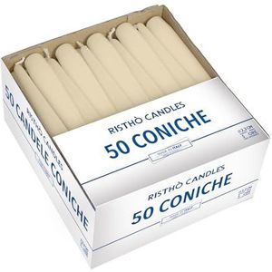CERIA DI GIORGIO risthö kaarsen conische kaarsenhouder, was, ivoor, 2,2 x 25 cm