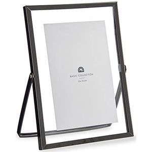 Arte Regal Fotolijst met dubbel glas, metaal, zwart, 10 x 15 cm
