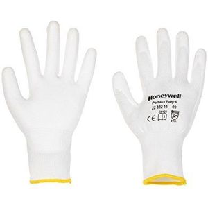 Honeywell 2232255–06 Perfecte pasvorm handschoen, Poly, Maat 6, wit (10 stuks)