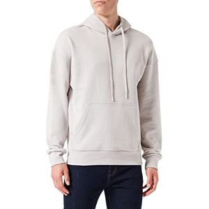 TOM TAILOR Denim Uomini Relaxed hoodie met backprint 1032770, 11754 - Light Dove Grey, M