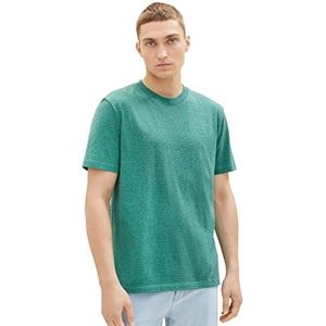 TOM TAILOR Denim Heren 1036475 T-shirt, 32138-Green Multicolor NEP, L, 32138 - Groen Multicolor Nep, L