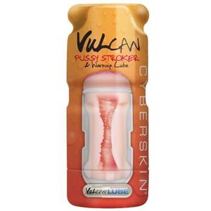Masturbator vulcan vagina-opening huidskleur cyberskin met verwarmend glijmiddel
