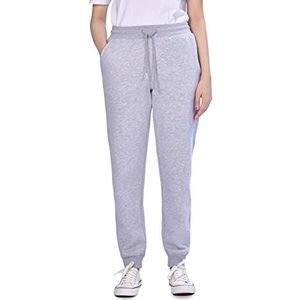 M17 Dames M17 gerecycleerde meisjes slanke pijpen joggingbroek voor dames, lichtgrijs Marl, XL