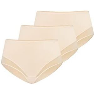 Teyli - Damesslip - Beige - Hoge Taille - Verpakking van 3 Stuks