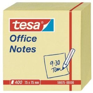 Tesa Notes plaknotities, 400 vel, geel, 7,5 cm x 7,5 cm