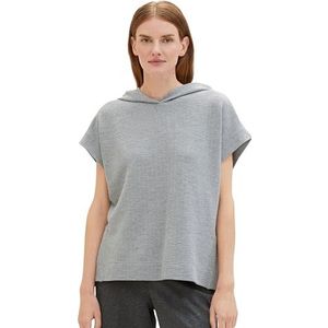 TOM TAILOR Sweatshirt voor dames, 21373 - Medium Silver Grey Melange, M