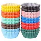 Miss Bakery's House - Mini-muffinvormpjes - Veelkleurig - Ø 32 mm x 20 mm - 500 stuks - Papieren Bakvormpjes