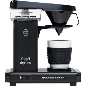 Moccamaster Cup-One, filtermachine voor koffiemachines, kleine koffiemachine, 2 kopjes, koffiefilter, matzwart