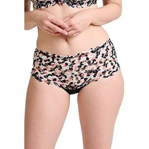 Sans Complexe dames bikinislip, Grafische druk, zwart, 38/40